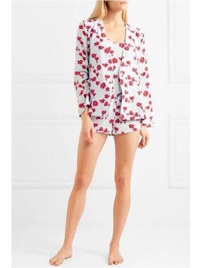 Equipment NWT Mercer Robe in Cool Breeze 100% Silk Floral Wrap Style Jacket XS